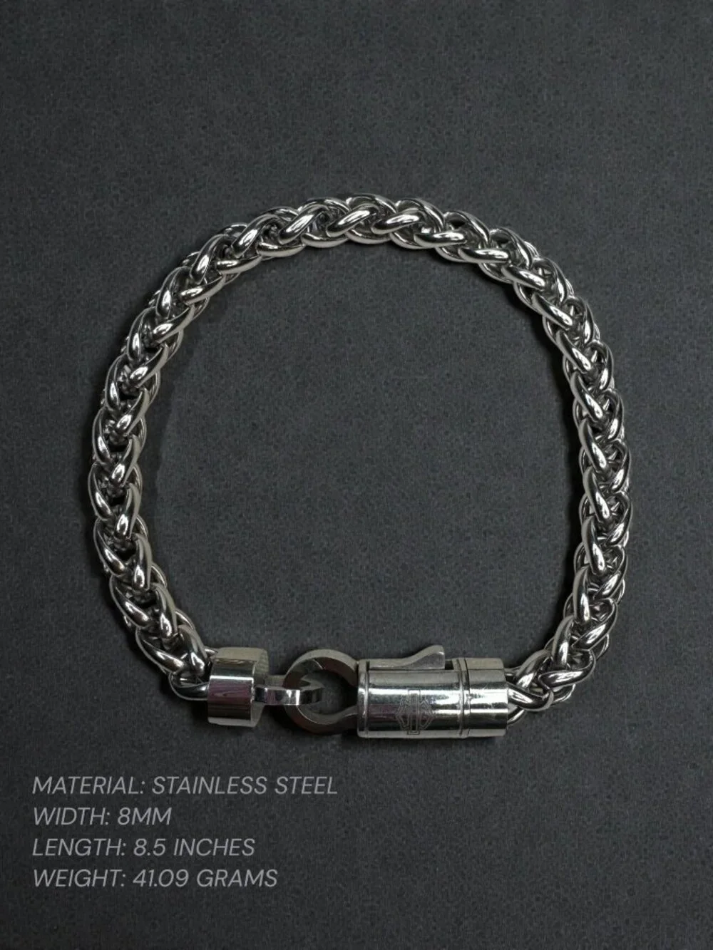 Stainless Steel Byzantine Chain Bracelet Biker 2000s